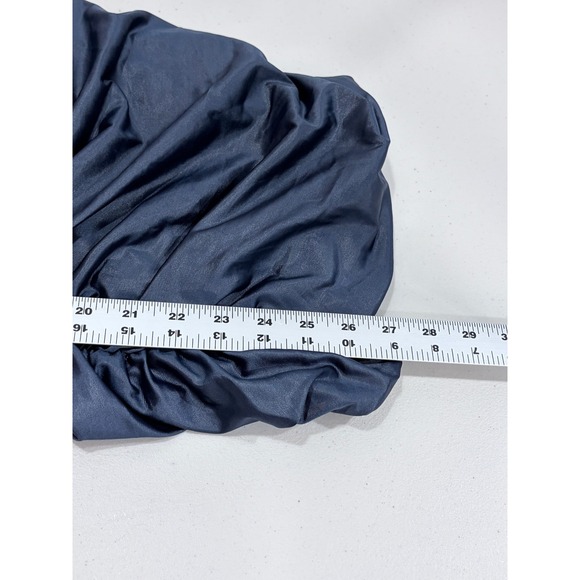 Lucy in the Sky Navy Ruched Bodycon Mini Dress Spaghetti Strap V-Neck Size M - Picture 6 of 8